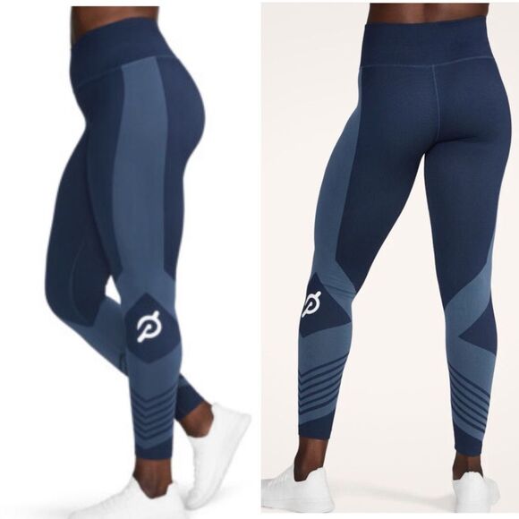 PELETON Navy Blue Seamless Leggings-L - Picture 1 of 8